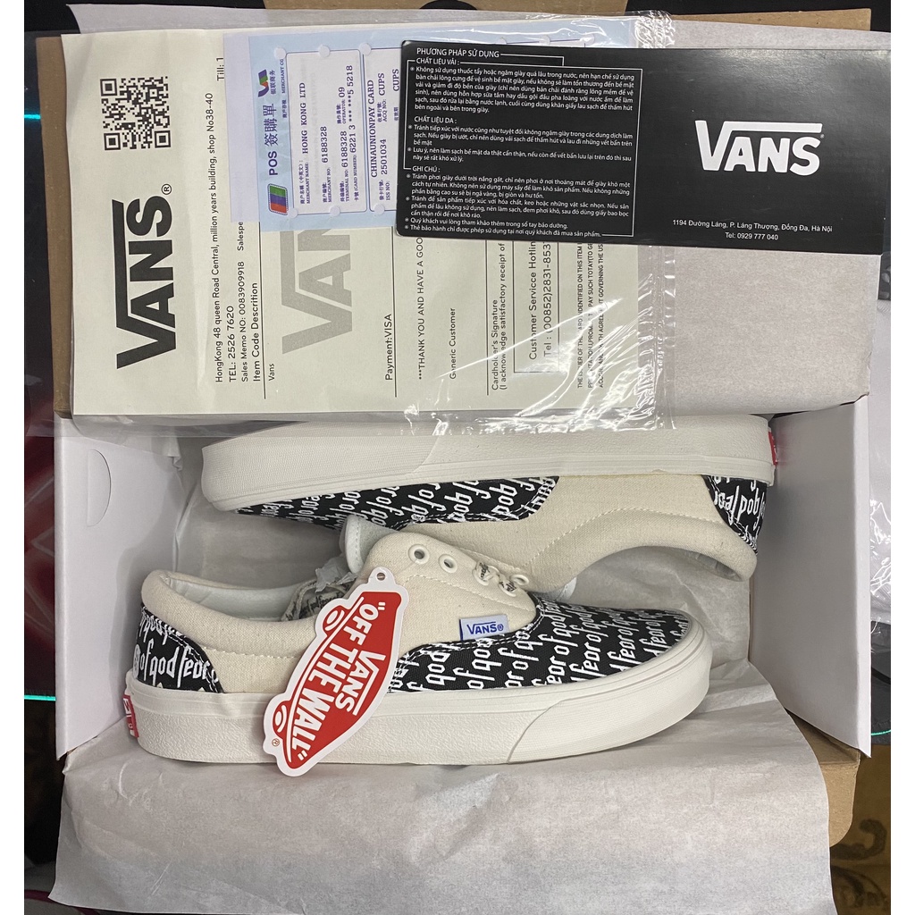 Giày vans vault Fear of God, FOG Bản chuẩn Trung full box bill, thẻ bảo hành store GD sneaker