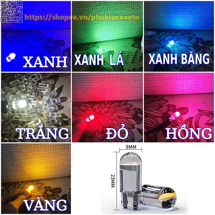 Đèn Led Demi Lắp Mặt Đồng Hồ, Xi Nhan, Biển Số, Đèn Trần, Đèm Sườn, T10 Dùng Cho Ô Tô Xe Máy