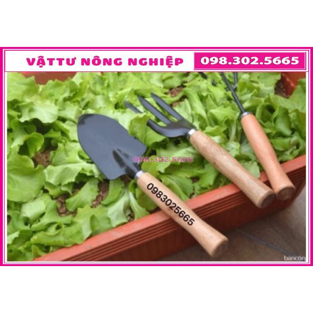 Bộ dụng cụ làm vườn 3 món Xẻng+Cào+Chĩa