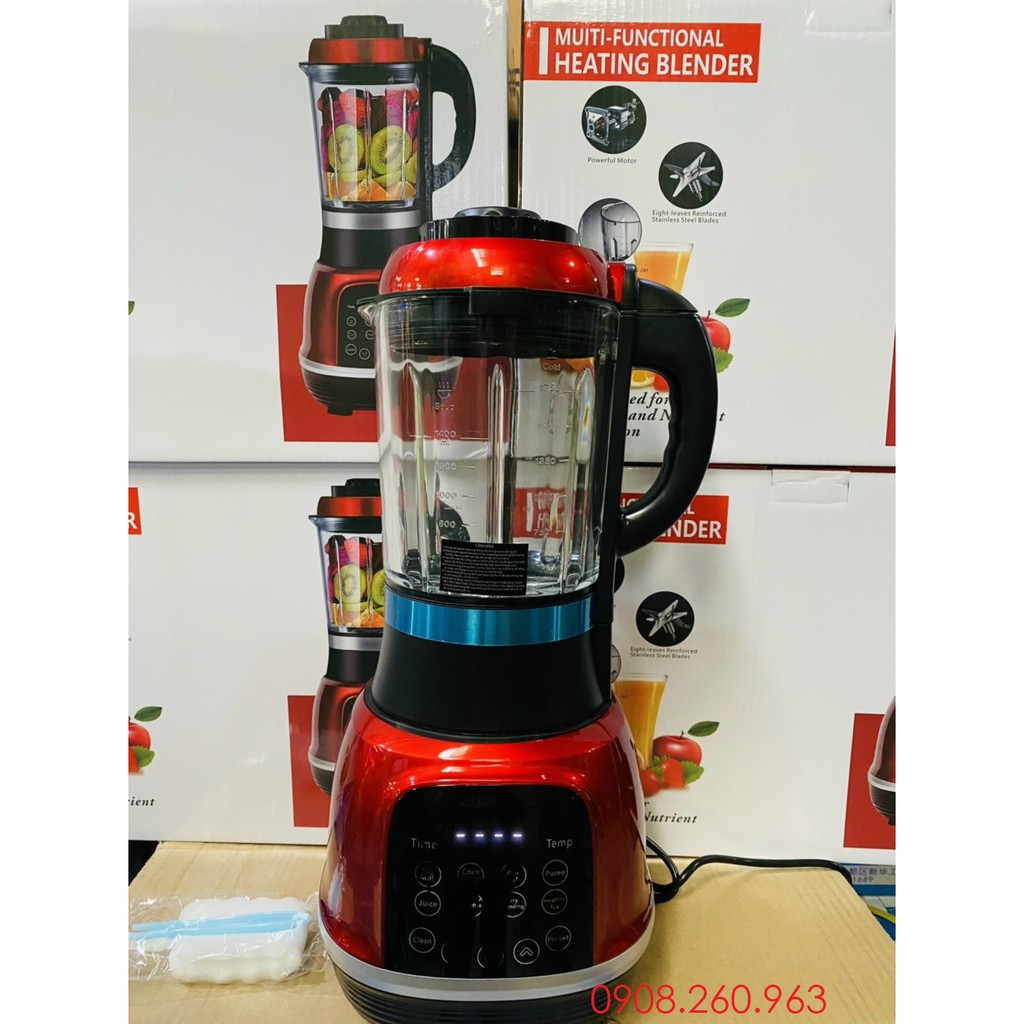 Máy Làm Sữa Hạt, Xay Sinh Tố Cối Bằng Thủy Tinh,Máy xay Đa năng,8 Lưỡi Dao