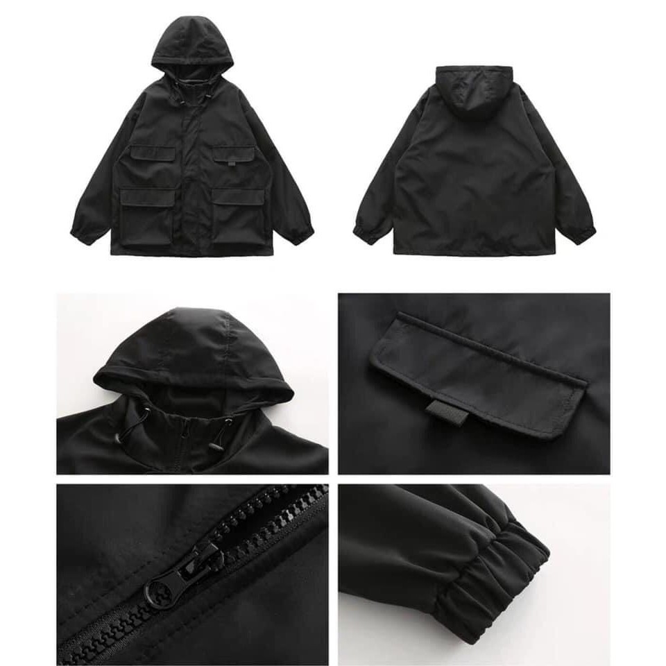 AKD016 - Áo Bomber Jacket Dù Túi Hộp
