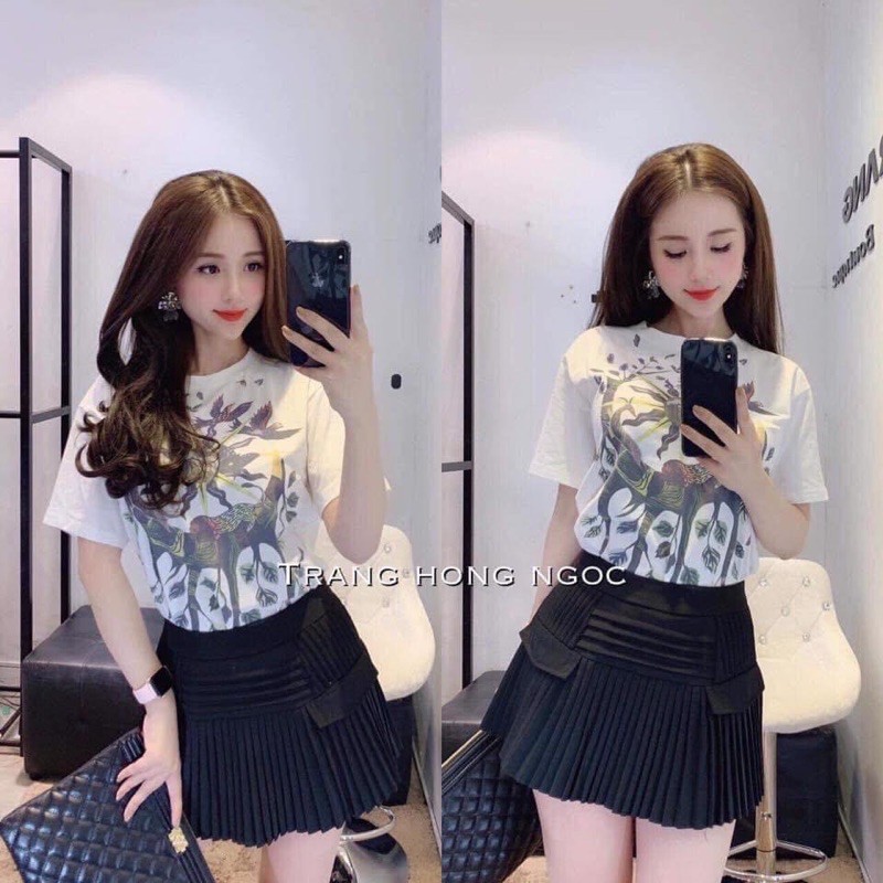 CHÂN VÁY XẾP LY NẮP TÚI