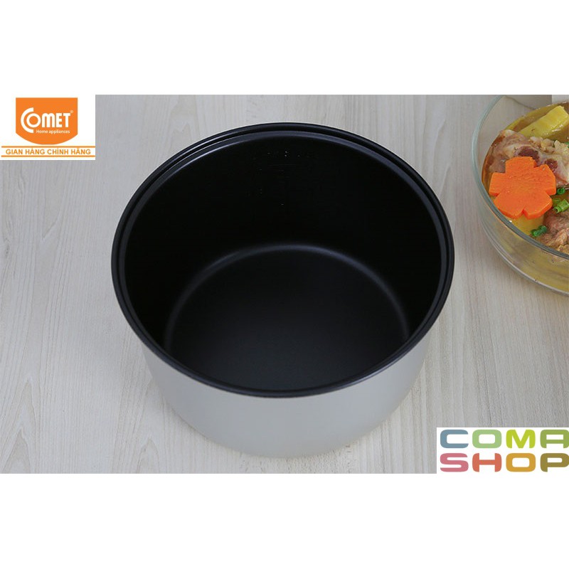 CM8028 - NỒI CƠM ĐIỆN NẮP GÀI CHỐNG DÍNH COMET 1.2L (3-4 NGƯỜI ĂN) BẢO HÀNH CHÍNH HÃNG 12 THÁNG | BigBuy360 - bigbuy360.vn