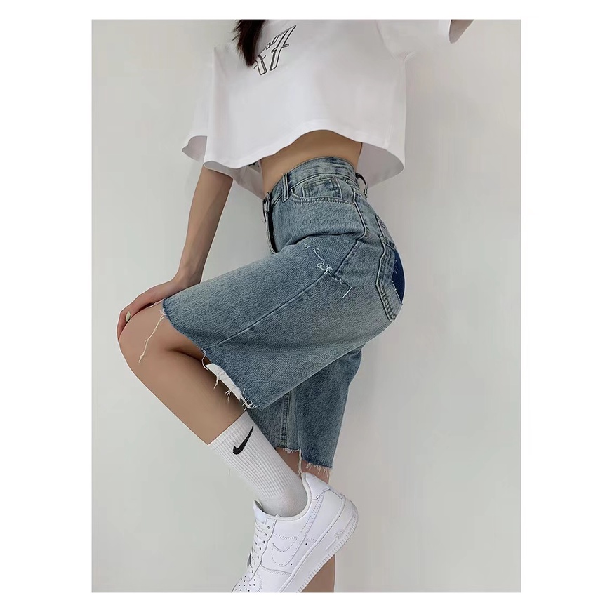 Quần Jean Lưng Cao Ống Rộng Thiết Kế Mỏng Năng Động Thời Trang Dành Cho Nữ
