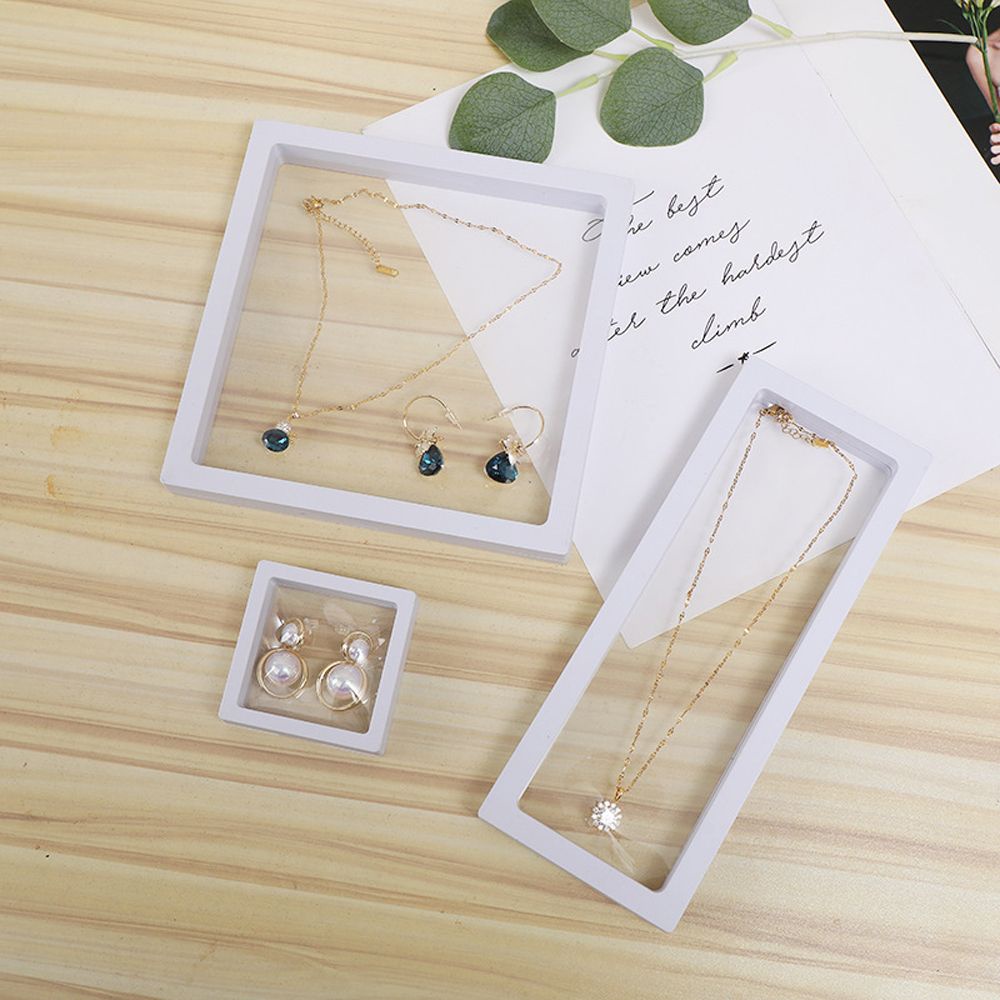 Hộp Đựng Trang Sức Trong Suốt Chống Oxy Hóa Hình Chữ Nhật Nhiều Màu Sắc Phong Cách Vintage Di Động Tiện Dụng