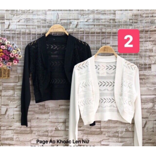 Áo Khoác Len Ren Form Lửng Tay Dài | BigBuy360 - bigbuy360.vn