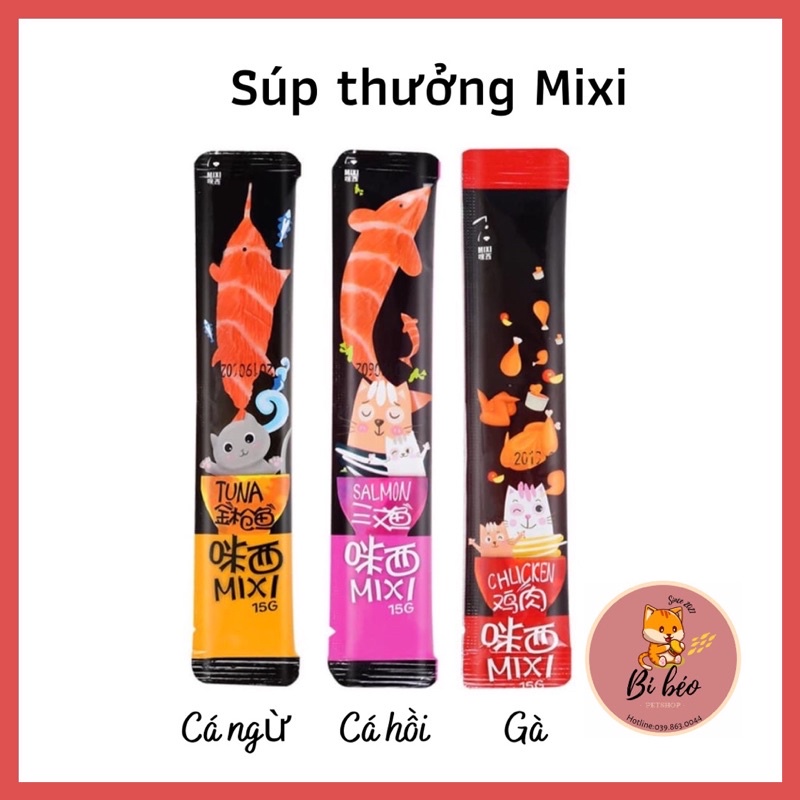 Súp thưởng Mixi hàng nội địa trung - thức ăn dinh dưỡng dành cho mèo