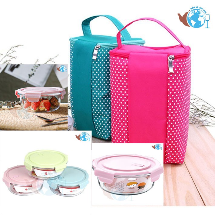 Túi giữ nhiệt dáng cao túi đựng cơm giữ nhiệt tiện lợi, xinh xắn đựng nhiều loại hộp đựng thức ăn