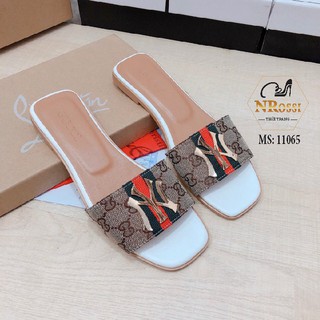 ❤FREESHIP50K❤  Dép  nữ bản ngang đính khoa size lớn NRossi 40 41 42 43 44