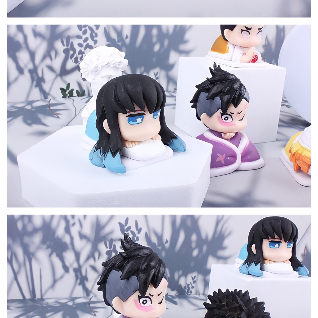 Mô hình anime Kimetsu No Yaiba CLOUD STORE cao 4,5 cm có hộp, figure thanh gươm diệt quỷ, đồ chơi mô hình chibi