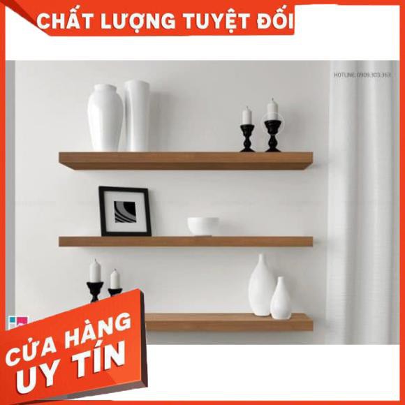 COMBO 3 thanh ngang kệ treo tường Dài 40cm x Rộng 15cm gỗ ( màu trắng, vàng, nâu, đen...)