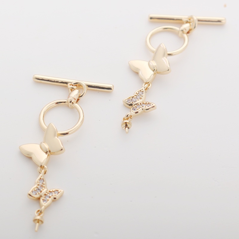 Khóa Cài Dây Chuyền Màu Vàng Đồng 14k Kích Thước 12mm