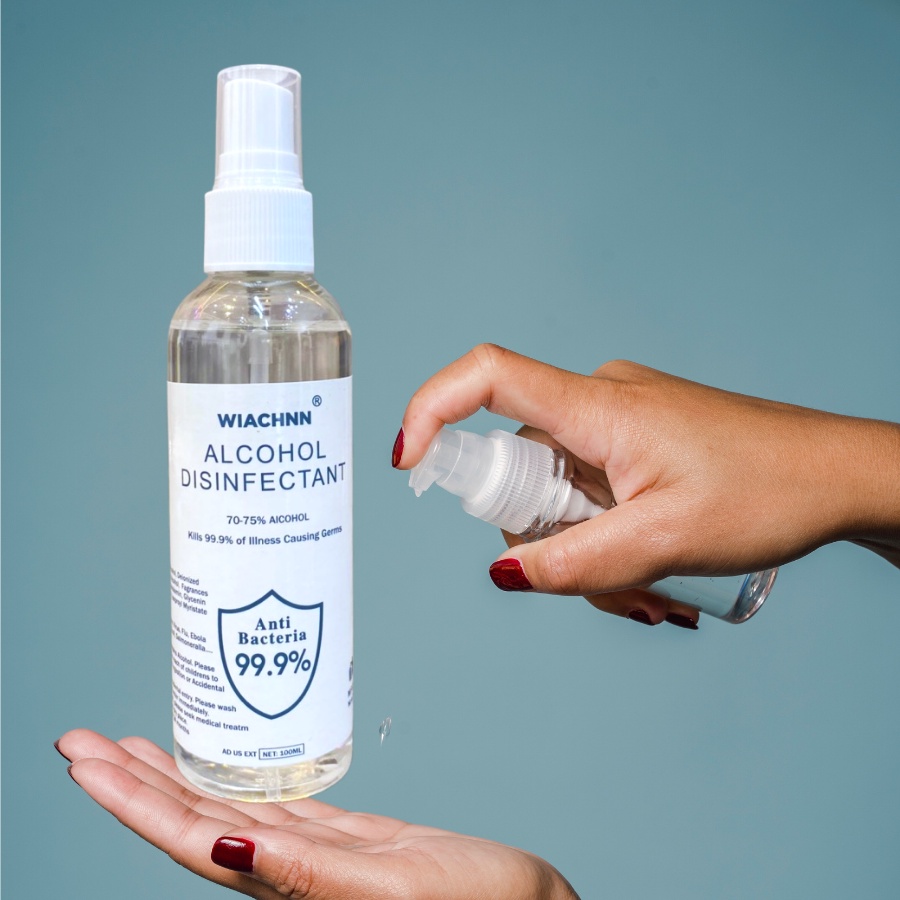 Chai Xịt Kháng Khuẩn Khử Trùng WIACHNN 100ML Nước Diệt Khuẩn Khô Rửa Tay Vệ Sinh Đồ Dùng Tiện Lợi Nhỏ Gọn XKK