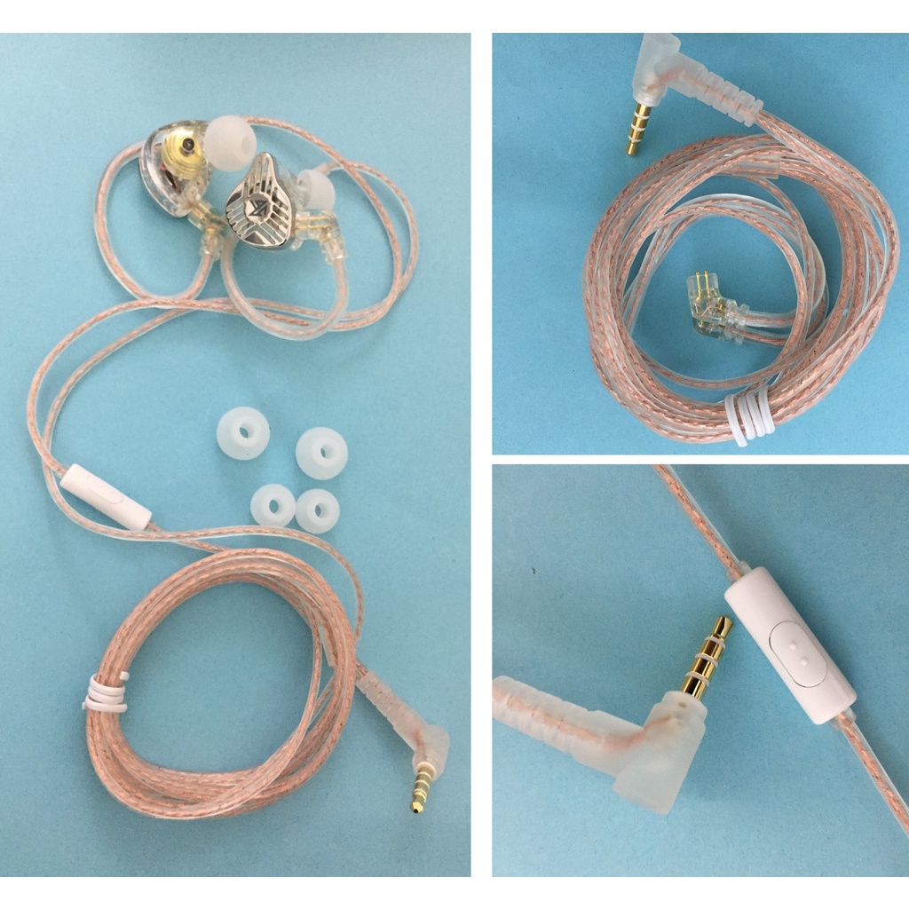 Tai nghe nhét tai chân cắm 3.5m hỗ trợ mic KZ EDS