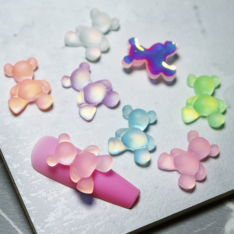 Phụ Kiện Trang Trí Móng Tay Hình Gấu Gummy 3D DIY