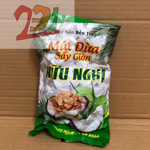 Mứt Dừa Sấy Khô Giòn Hữu Nghị 300g