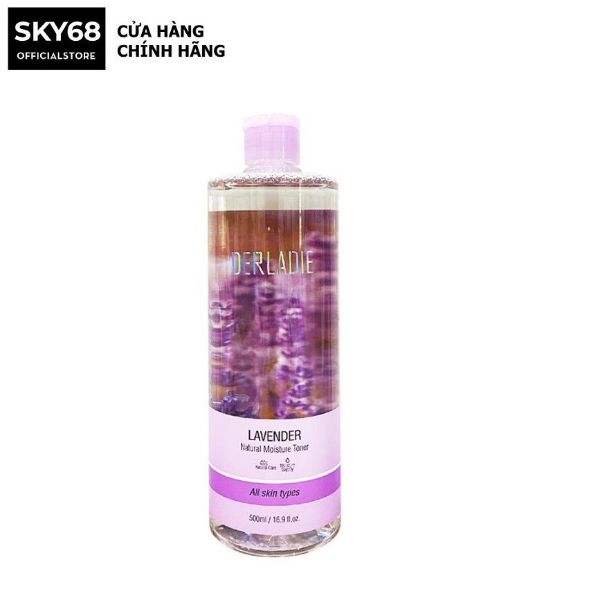 Nước Hoa Hồng Giảm Mụn, Kiềm Dầu Toner Derladie Lavender Natural Moisture 500ml