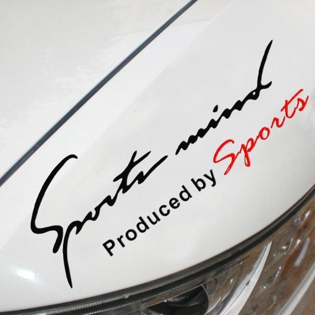 Tem dán decal Sport mind prodeced by Sports - tem dán nắp capo tạo điểm nhấn, nổi bật khỏe khoắn hơn