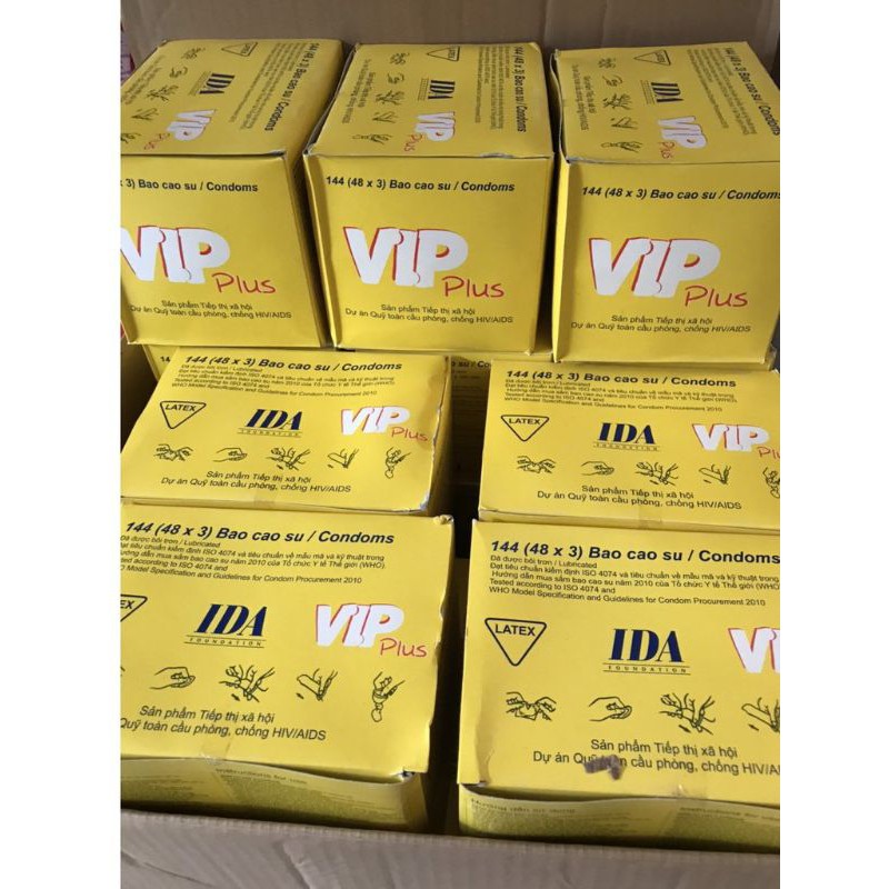 [Hộp 144cái ] Bao cao su VIP cho nhà nghỉ khách sạn