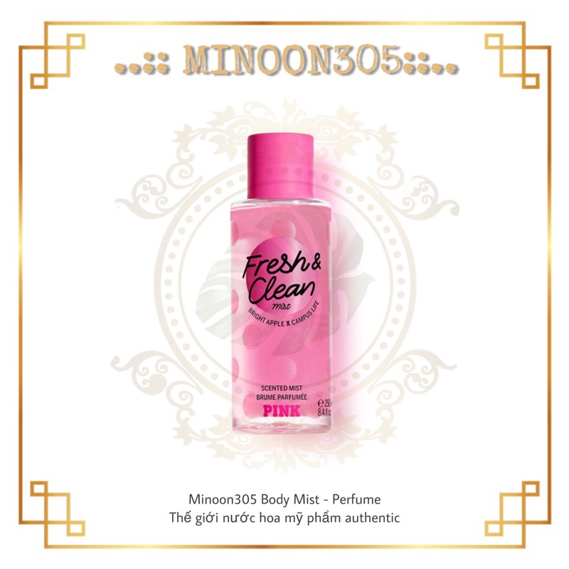 Xịt Thơm Body Mist 𝗩𝗜𝗖𝗧𝗢𝗥𝗜𝗔'𝗦 𝗦𝗘𝗖𝗥𝗘𝗧 Fresh and Clean 30ml/50ml/100ml/250ml