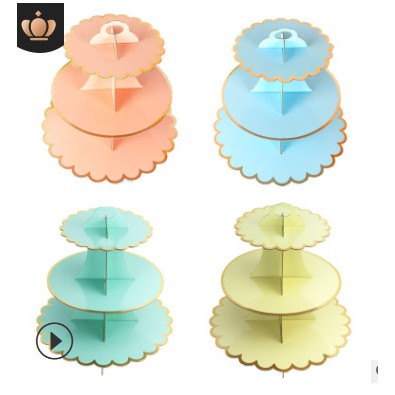 Kệ bánh sinh nhật, kệ cupcake 3 tầng bày bàn tiệc trang trí sinh nhật giá rẻ