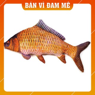 Gấu bông gối ôm cá chép 3d cao cấp /thú bông
