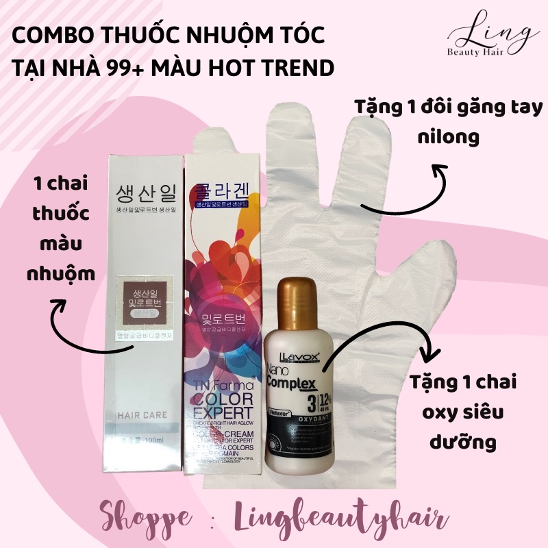 Thuốc nhuộm tóc màu ĐEN TÍM, không tẩy tóc lên từ nền nâu đen