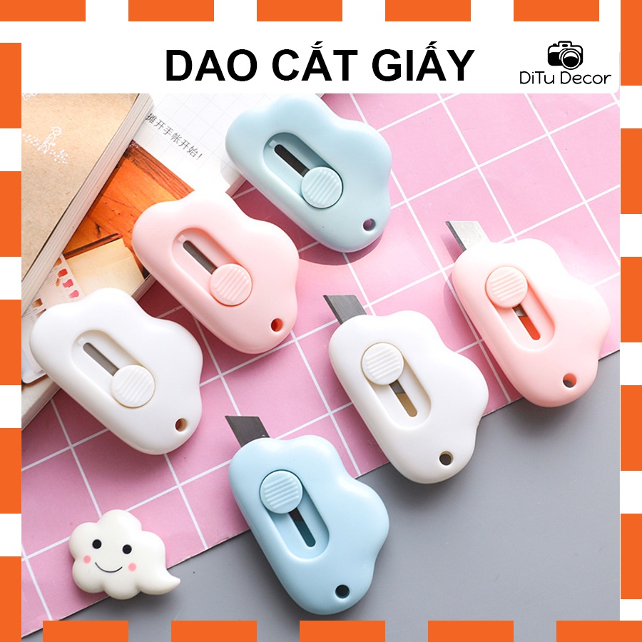 Dao cắt giấy mini, dao rọc giấy siêu cute hình đám mây - DiTu Decor