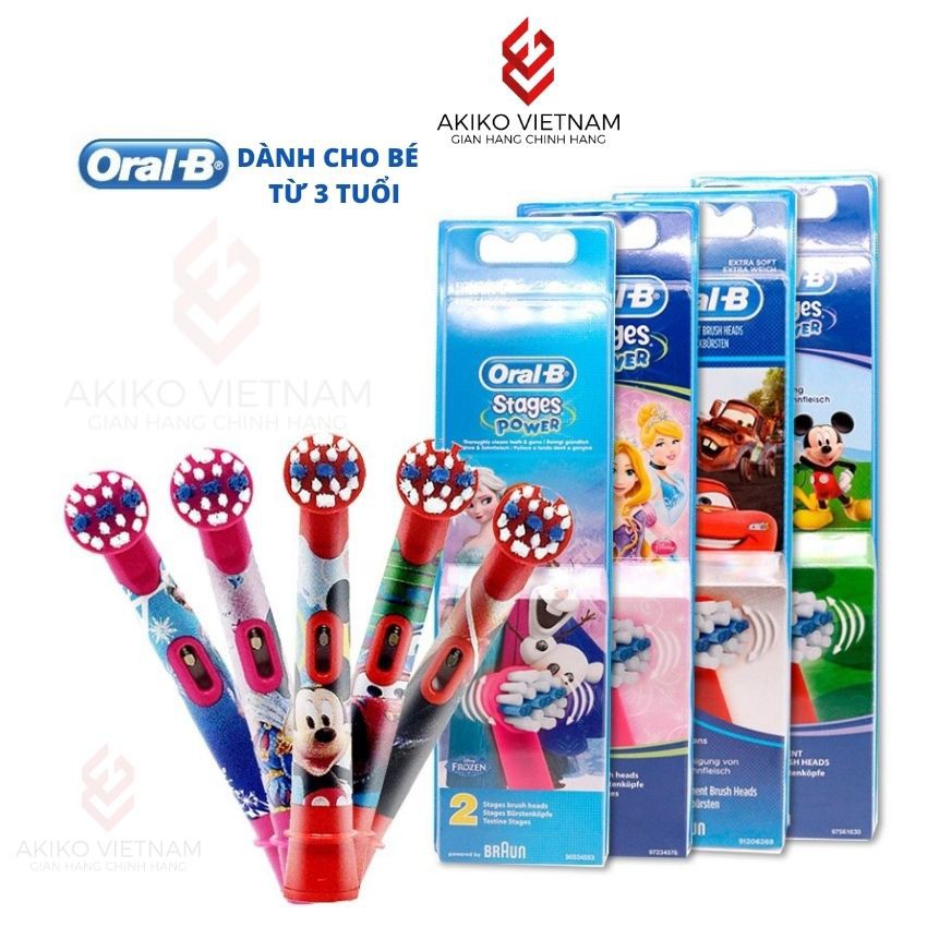 Đầu bàn chải điện ❤ FREESHIP ❤ đầu bàn chải oral b trẻ em, đầu bàn chải điện oral b, Đầu bàn chải điện trẻ em, Oral b