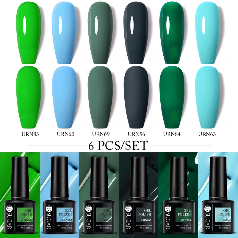 Set 6 lọ gel sơn móng tay UR SUGAR nhiều màu sắc tuỳ chọn 7.5ml