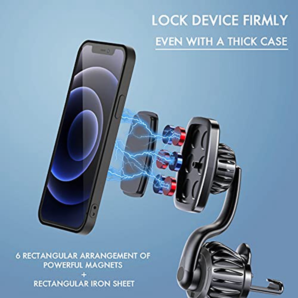 Giá Đỡ Điện Thoại Từ Tính Xoay 360 Độ Tiện Dụng Cho Xe Hơi