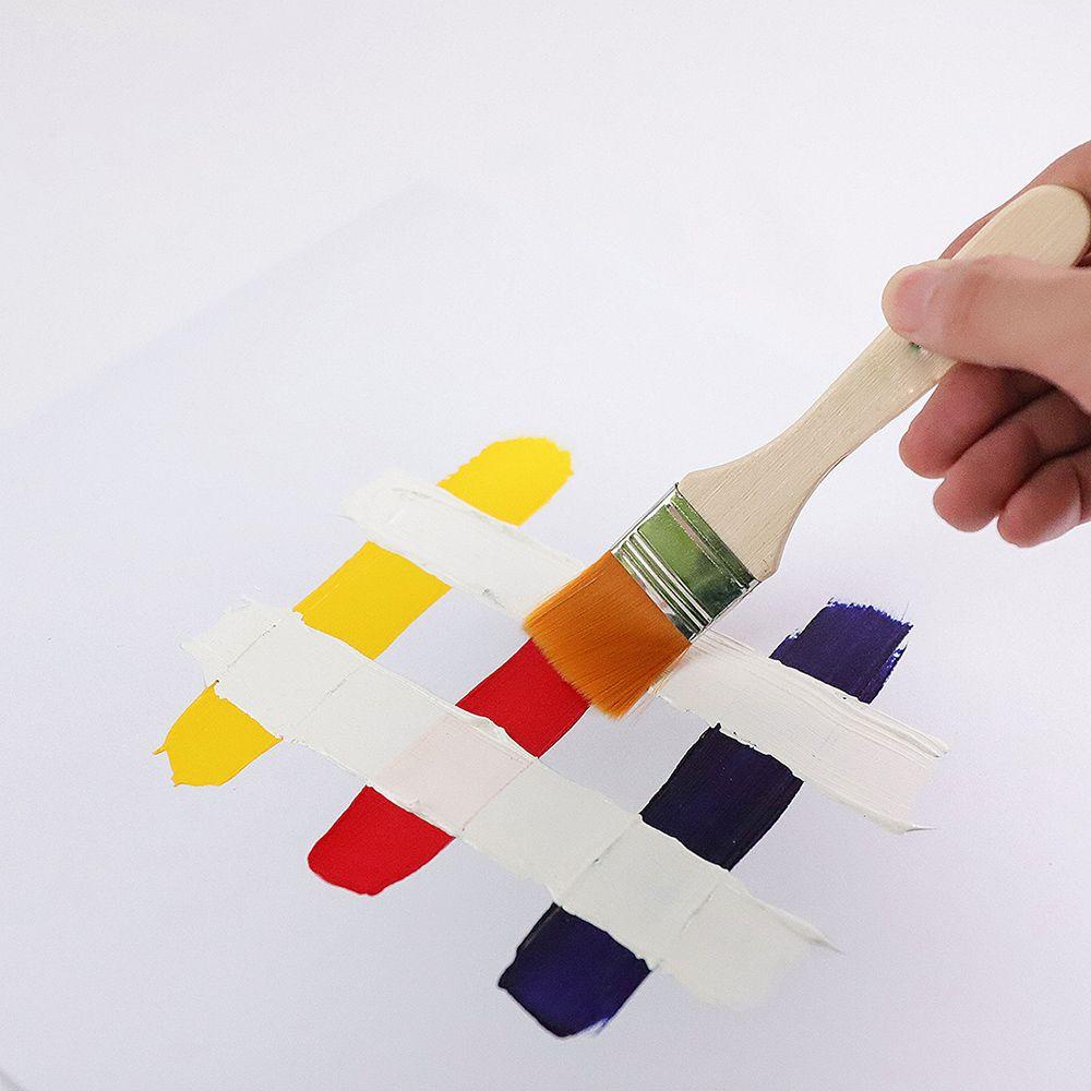 WTTLE Cọ Vẽ Trang Trí Tường Bằng Sợi Nylon Cán Gỗ DIY