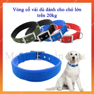 Vòng đeo cổ bằng dù cho chó lớn có nệm lót khóa gài lỗ kim loại