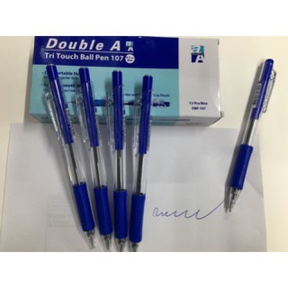 Bút bi Double A Tritouch 0.7mm, bút bi cao cấp, bút mực xanh, bút bi nét đậm - Soleil shop