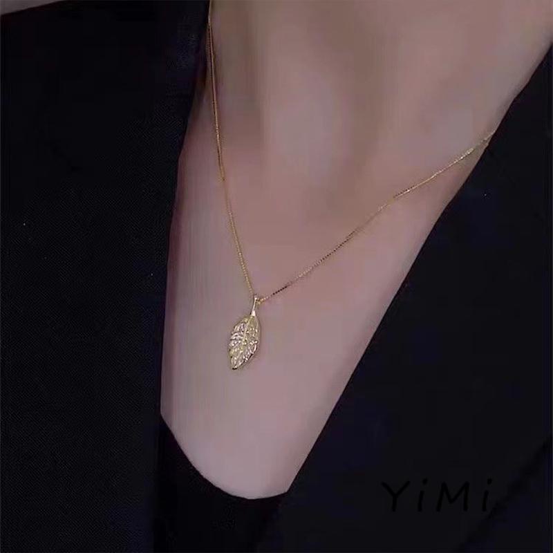 Vòng cổ Mặt Chiếc Lá Hợp Thời Trang Sang Trọng Cho Nữ