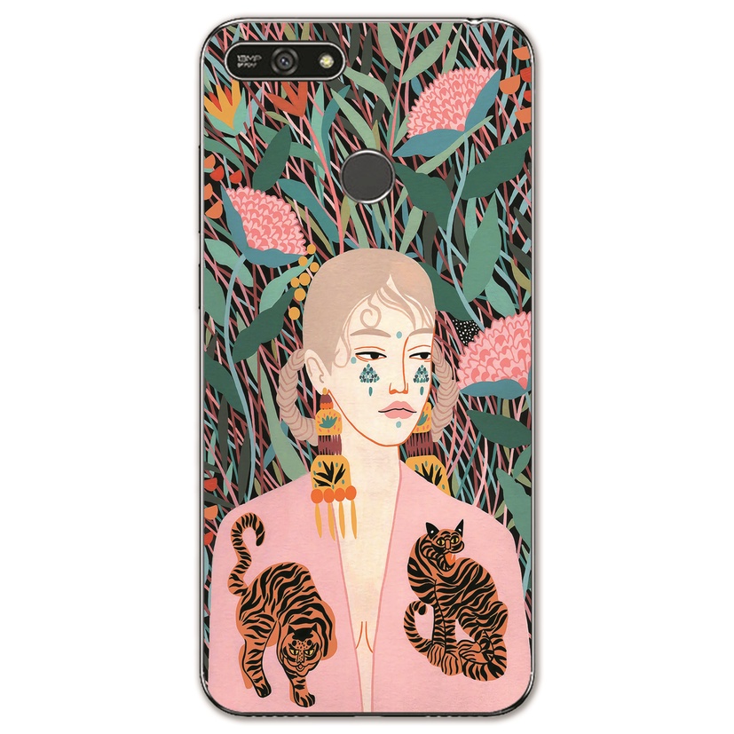 Huawei Y7 Prime 2018/Honor 6X 6C /GR3 GR5 2017/Enjoy 6 6S 5 5S Y6 Pro INS Cute Cartoon Beautiful girl Soft Silicone TPU Phone Casing Lovely Retro Personality Case Back Cover Couple