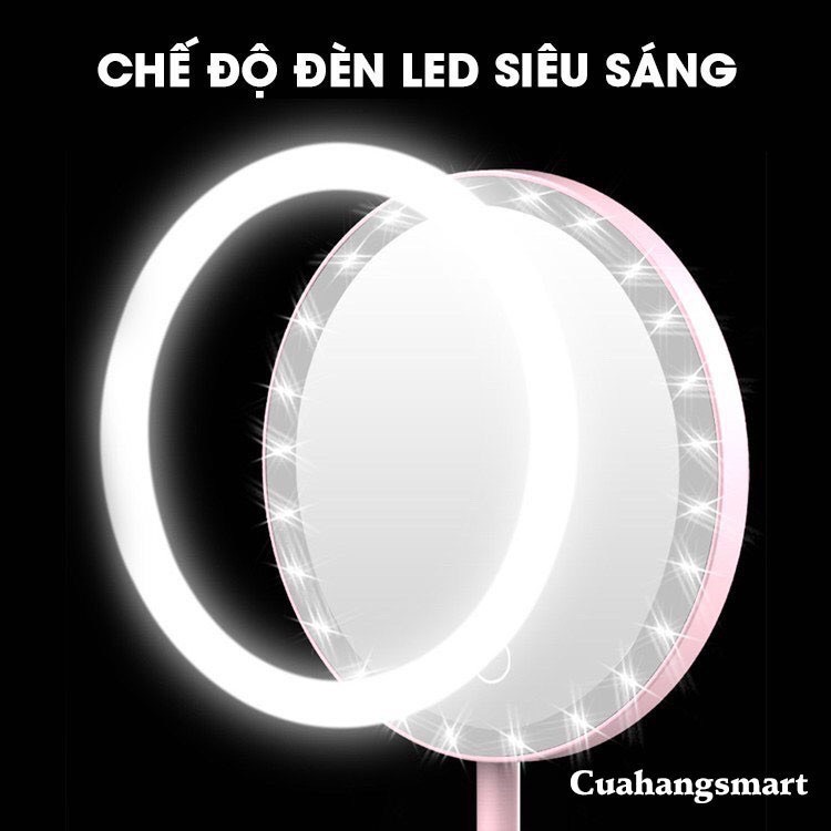 Gương để bàn trang điểm có ĐÈN LED, gương đèn LED cảm ứng cho phái đẹp - HÀNG CÓ SẴN