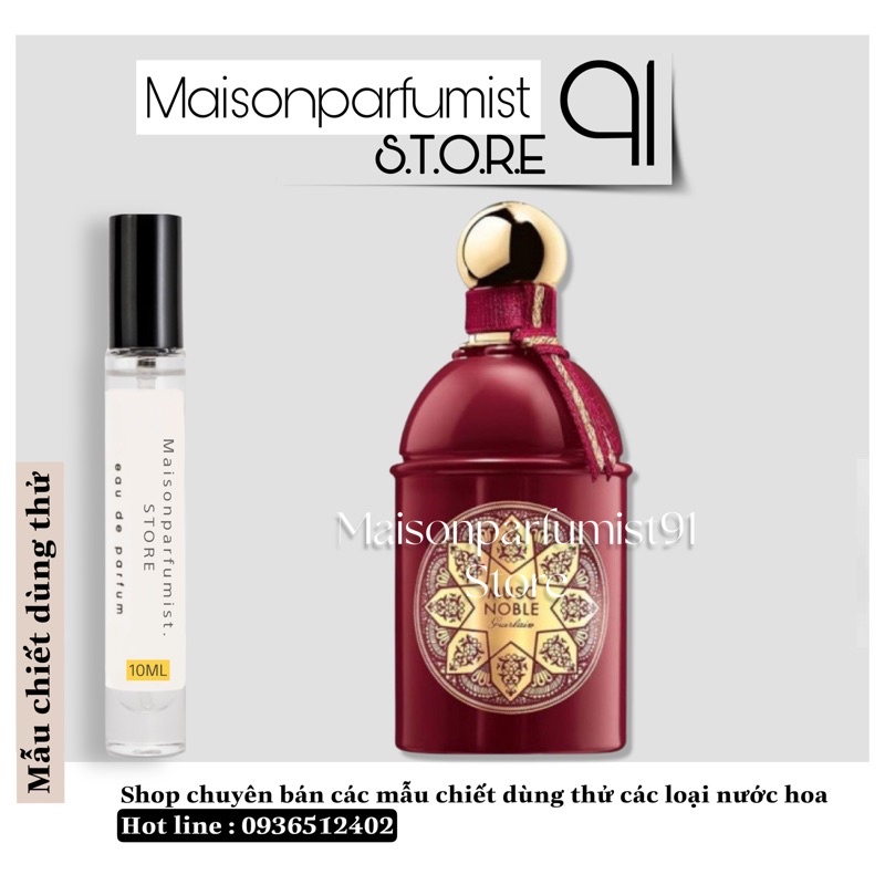 Nước hoa unisex Musc Noble 𝗚𝗨𝗘𝗥𝗟𝗔𝗜𝗡 - ( 𝐦𝐚̂̃𝐮 𝐭𝐡𝐮̛̉ 𝟓𝐦𝐥/𝟏𝟎𝐦𝐥 )