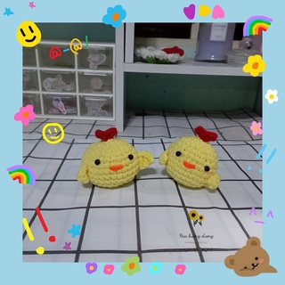 Móc khóa gà con len dễ thương , handmade