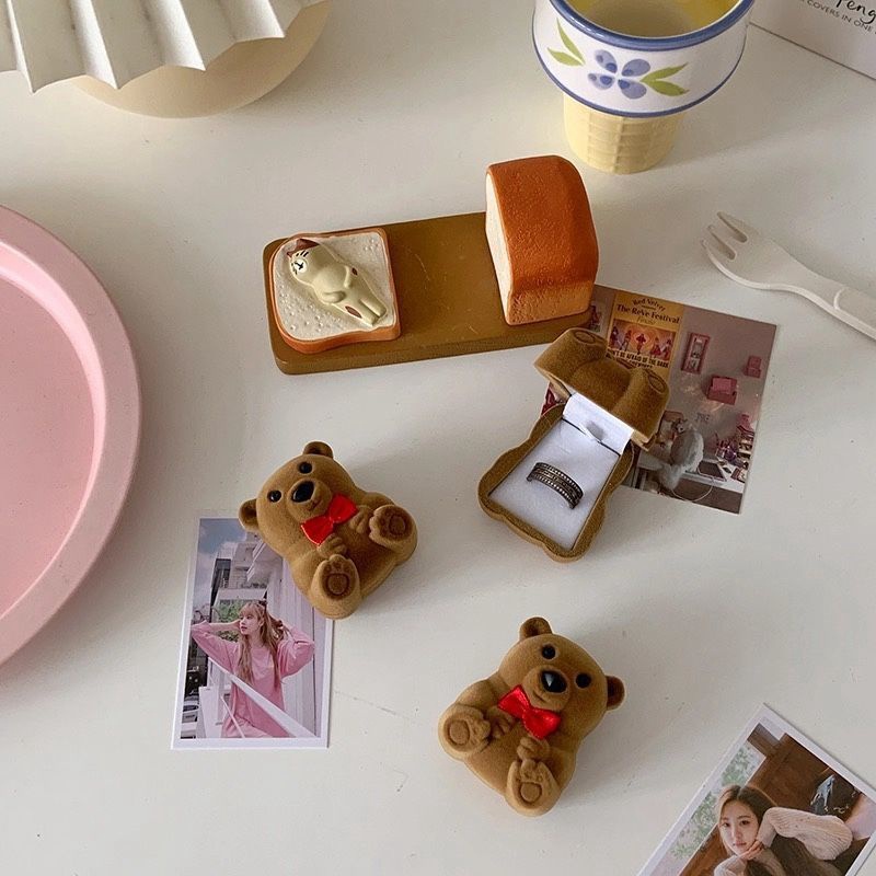 Hộp đựng trang sức hình gấu mini đa năng