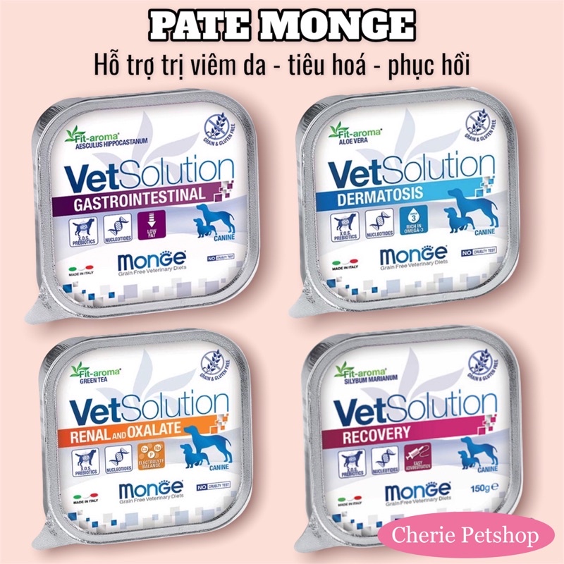 Pate Monge phục hồi VETSOLUTION cho chó