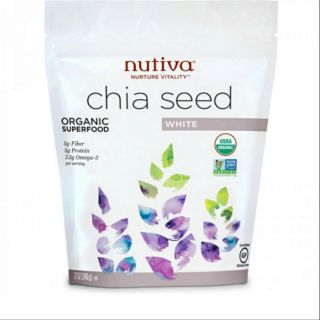 [ HÀNG CHUẨN ]Hạt Chia Mỹ -ORGANIC Trắng Nutiva ( White )  - Nhập khẩu 340gr
