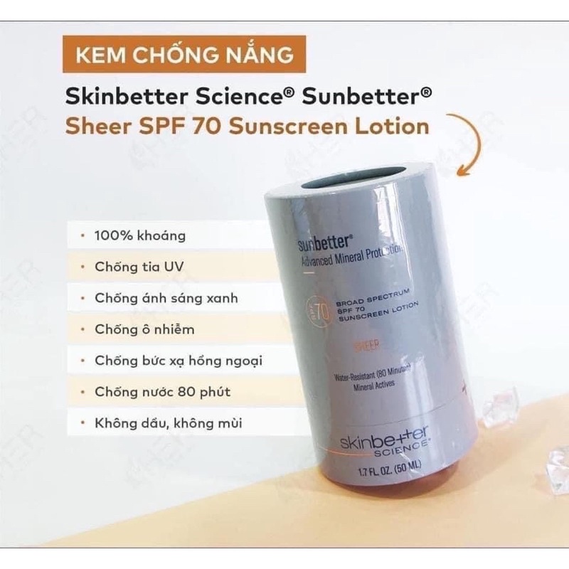 Kem Chống Nắng Skinbetter Sunbetter Advanced Mineral Protection Spf 70