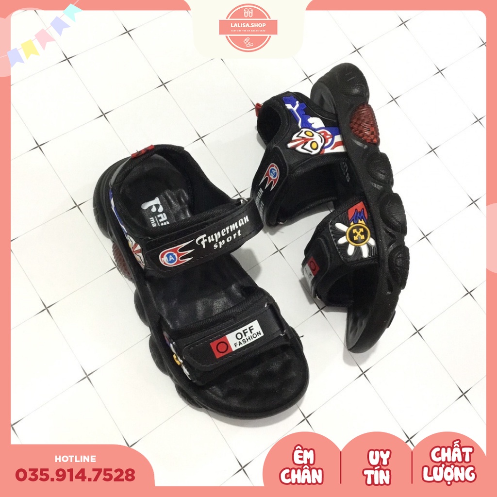 [Hàng chính hãng] Sandal Siêu Nhân Bé Trai Siêu Siêu Đẹp, Thời Trang Phong Cách LALISA. Size từ 31 - 36, B10