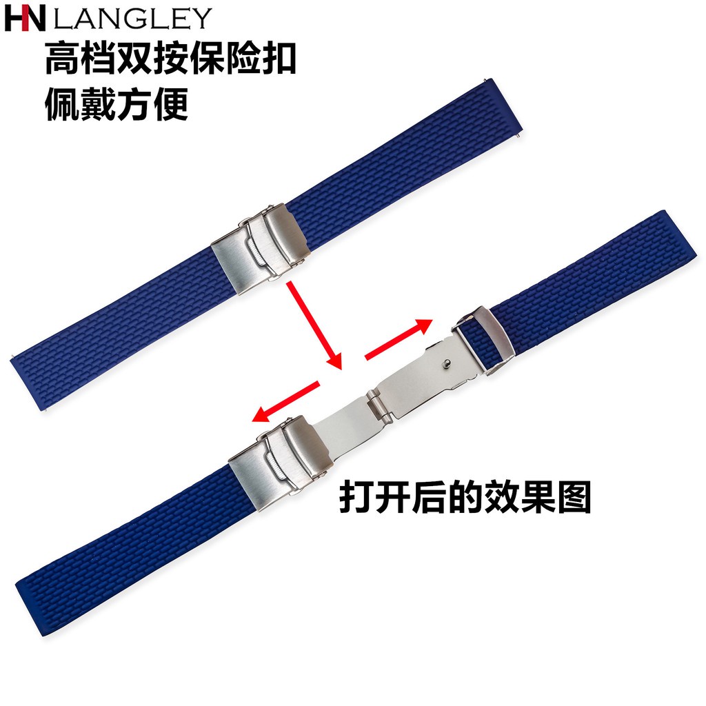 Dây Đeo Đồng Hồ Bằng Cao Su Silicon Mềm Kích Thước 18mm 20mm 22mm 24mm Dành Cho Gear S3 Huawei