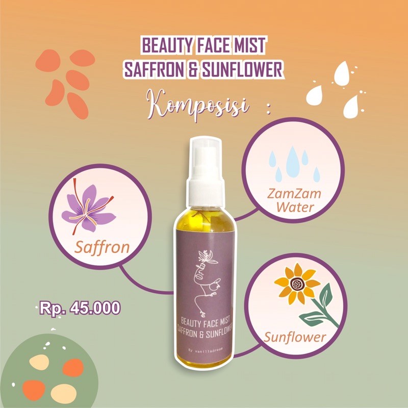 Xịt khoáng saffron saffron dưỡng ẩm làm đẹp da mặt | BigBuy360 - bigbuy360.vn