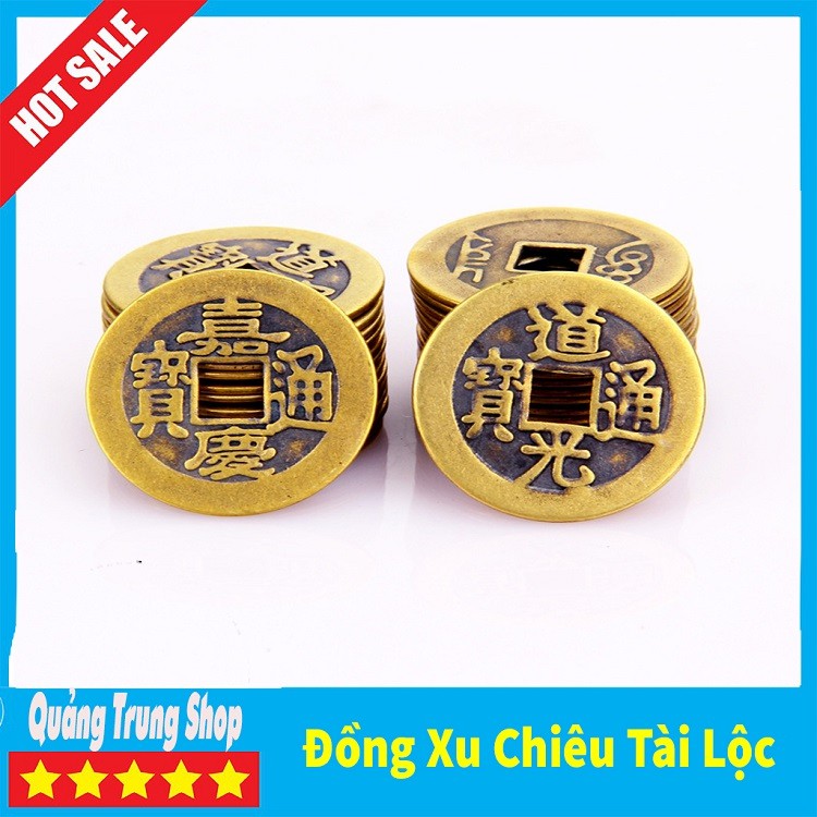 Đồng Xu Ngũ Đế Tài Lộc Phong Thủy - Đồng xu âm dương