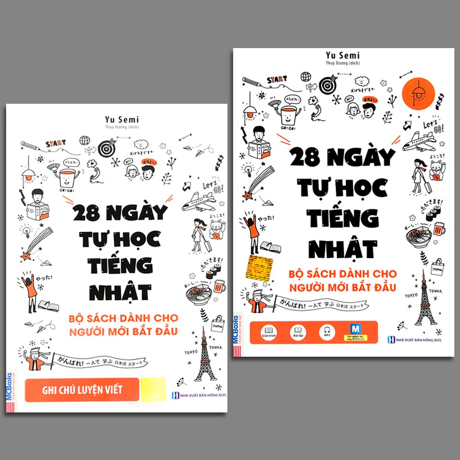 Sách - 28 Ngày Tự Học Tiếng Nhật - Bộ sách dành cho người mới bắt đầu (Combo 2q, lẻ tùy chọn)