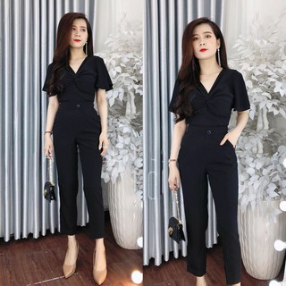 Sét áo xoắn ngực quần ống suông - BOBEO045