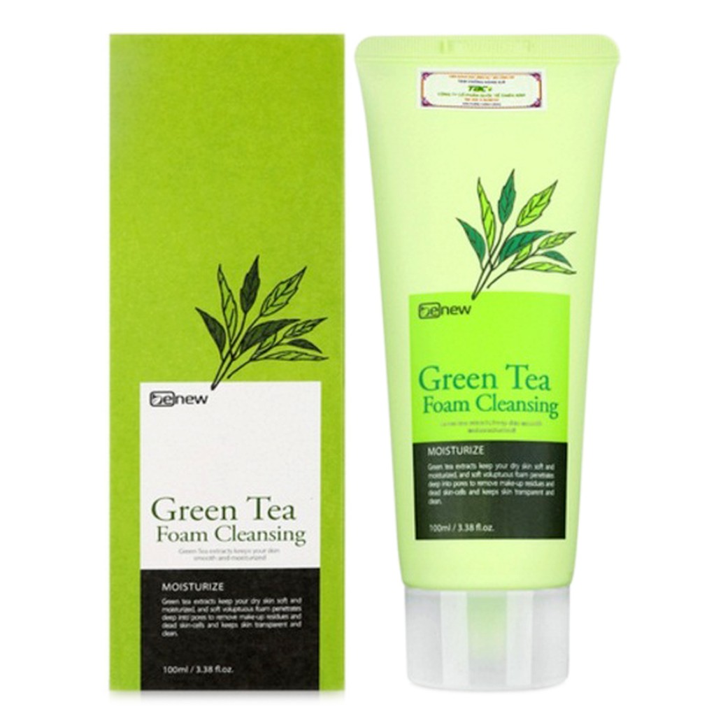 COMBO 2 HỘP- Sữa rửa mặt tr BENEW GREEN TEA hàn quốc sạch mụn, sạch nhờn, trắng da 100ml/Hộpà xanh